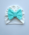 Turban ecru i aqua