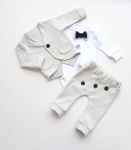 Komplet popiel z guziczkami - frak, body  i baggy  