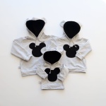 Rodzinny komplet Myszka Miki z kapturem - mama, tata & szkrab