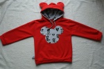 Mickey mouse hooded blouse red