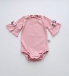 Body róż kwarcowy z rozkloszowanym rękawkiem 