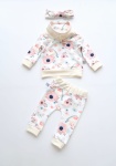 Birds set - leggins + blouse + headband