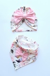 Komplet różany ogród 2 - turban i chusta  