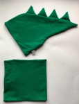Komplet Dino zieleń  - czapka i komin 