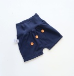 Bezuciskowe spodenki  granat z guziczkami