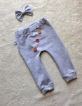 Gray with buttons set - trousers and bowtie