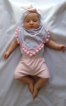 Set - one-layer hearts neckerchief and headband
