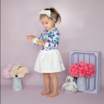 Komplet irysy - spódniczka i body   