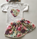 Summer flowers set - skirt, headband and body