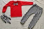 Black-white triangle set  with shirt