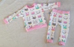 Bunnies with pink set - trousers + blouse
