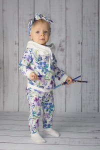 Komplet irysy - legginsy+bluza z kominem