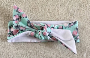 Opaska miętowe róże