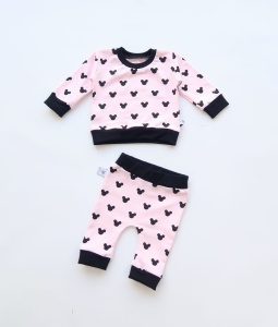Komplet głowy myszek  - legginsy+bluza  