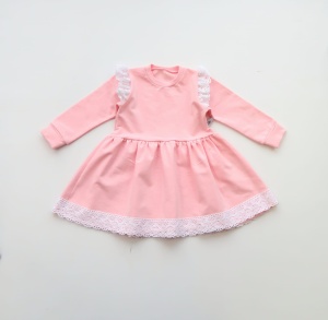 Sukienka róż z koronką  