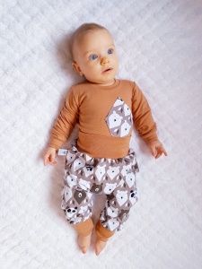 Komplet misie brąz - bezuciskowe baggy i body   