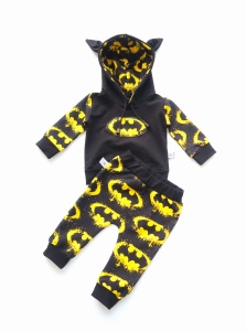 Komplet żółty batman -  baggy i bluza z kapturem