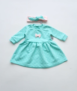 Mint dress with headband (2)