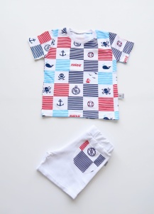 Sailor with white set -  t-shirt and shorts