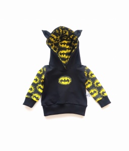 Bluza żółty batman z kapturem 2