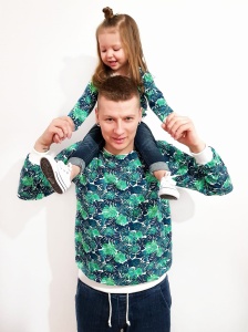 Rodzinny komplet monstery -  tata i dziecko  