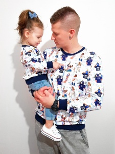 Rodzinny komplet  tata i ja - bluza dla taty i dziecka
