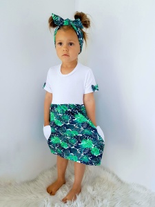 Sukienka monstery - krótki rękaw  