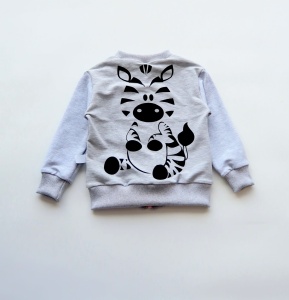 Bluza bomberka zebra szara