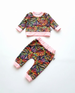 Komplet monstery fluo - bluza i legginsy 