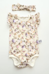 Komplet lody i jednorożce - body i opaska 