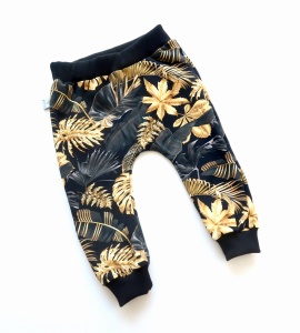 Legginsy złote liście