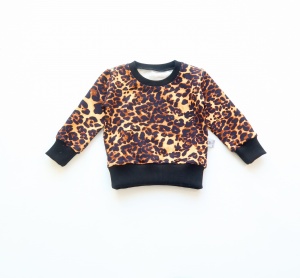 Bluza panterka brąz