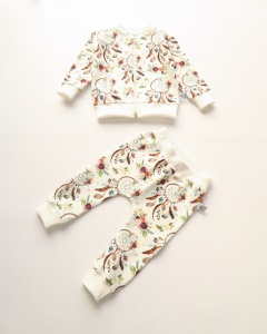 Komplet pastelowe łapacze  - bluza bomberka i legginsy  