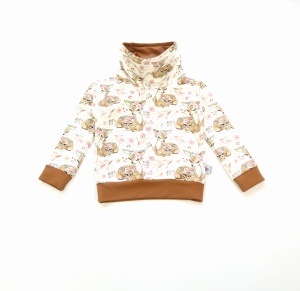 Bluza z kominem sarenki i karmel