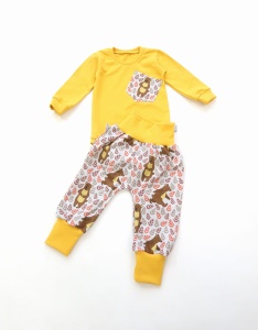 Komplet niedźwiadki - bezuciskowe baggy i body   