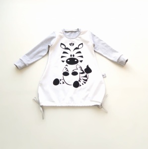 Sukienka wiązana zebra 