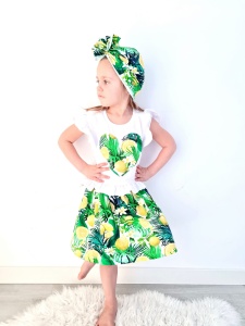 Roses set - skirt, t-shirt and headband  (1)