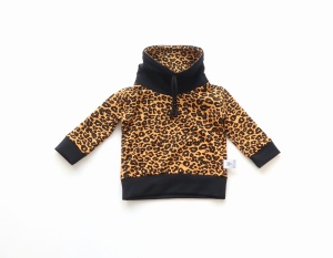 Bluza z kominem panterka musztardowa 