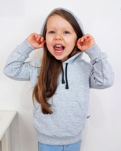 Bluza szarości kangurek 