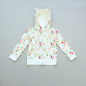 Bluza jednorożce i ecru - na zamek 