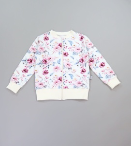 Bluza bomberka akwarelowe kwiaty 