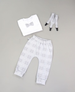 Komplet krata Glen - baggy, koszulka i szelki 