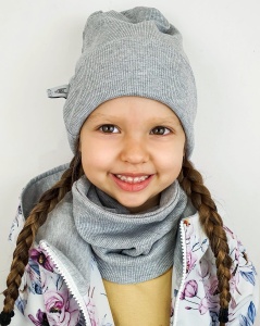 Spots on gray set with small ears - cap and neckerchief (1) (1) (1) (1) (1) (1) (1)