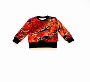 Bluza czerwony marmurek  