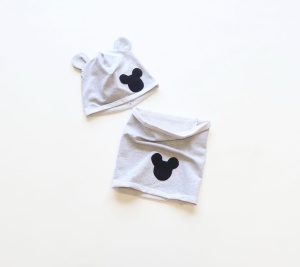 Mickey set - cap and chimney scarf  (1)