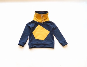 Bluza z kominem - jeans i musztarda 