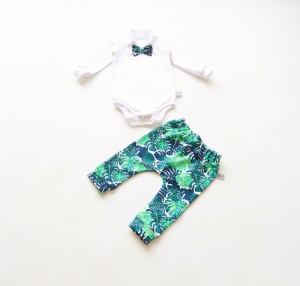 Komplet monstery - baggy i body z kołnierzykiem