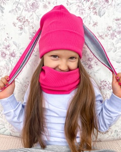 Spots on gray set with small ears - cap and neckerchief (1) (1) (1) (1) (1) (1) (1) (1) (1)