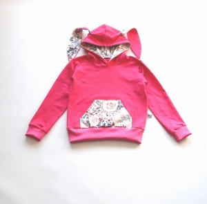 Bluza króliczek fuksja i romantyczne róże  