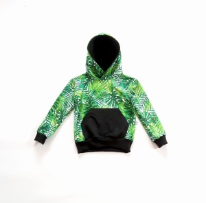 Bluza tropikalne liście i czerń